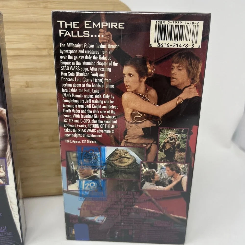Star Wars Trilogy 3-Tape Set 1995 VHS New Factory Sealed Watermark - Picture 7 of 8